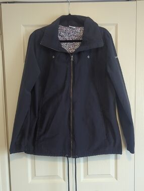 Columbia Black Arch Cape Women's Utility Zip Jacket/Cotton Blend